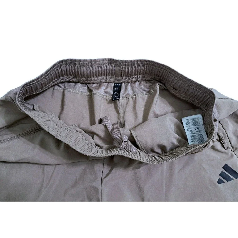 Adidas Aeroready Shorts Men's Large Brown Tan Woven Run Gym Summer Essentials
